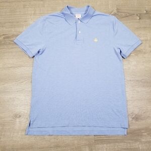 Brooks Brothers Golden Fleece Stretch Supima Polo Shirt Mens Medium Light Blue